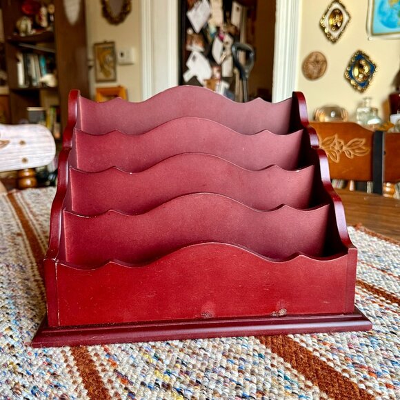 Large Vintage Letter Rack / Stationary & Paper / Magazine Holder - Picture 1 of 7